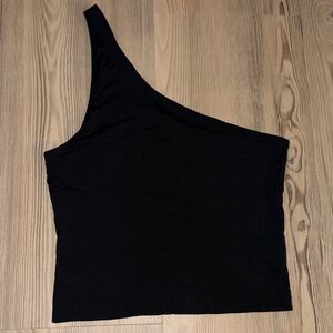 Black One-Shoulder Top